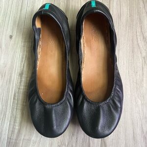 Tieks Black Leather Flats